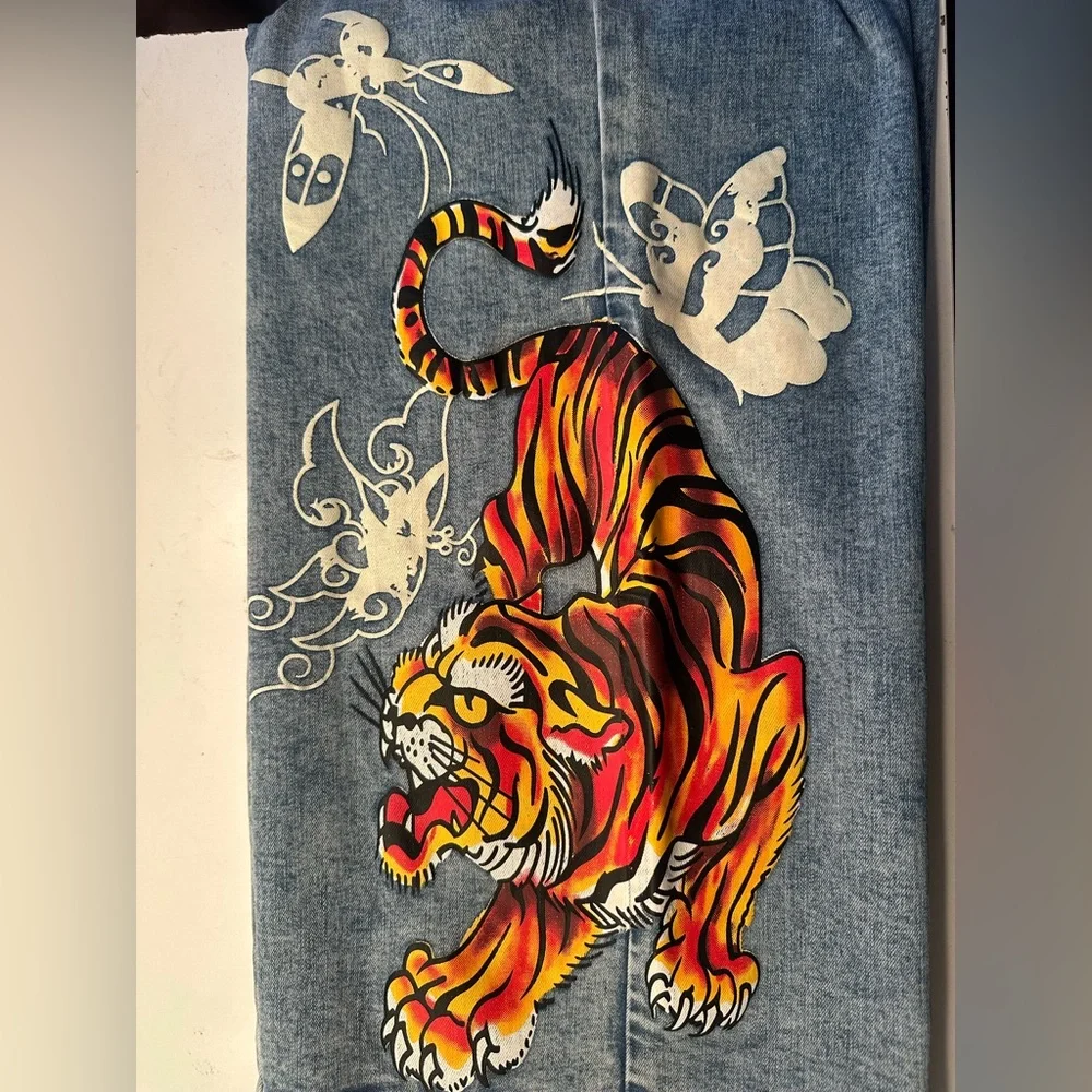 Ed Hardy Women's Blue Denim Jeans - Picture 5 of 7